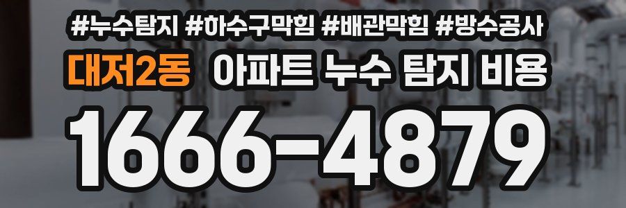 대저2동 아파트 누수 탐지 비용