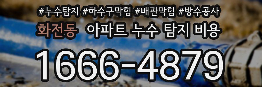 화전동 아파트 누수 탐지 비용