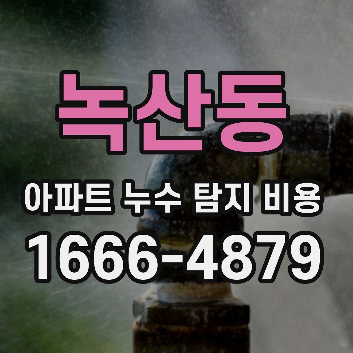 녹산동 아파트 누수 탐지 비용