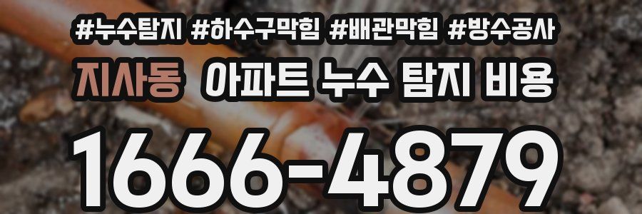 지사동 아파트 누수 탐지 비용