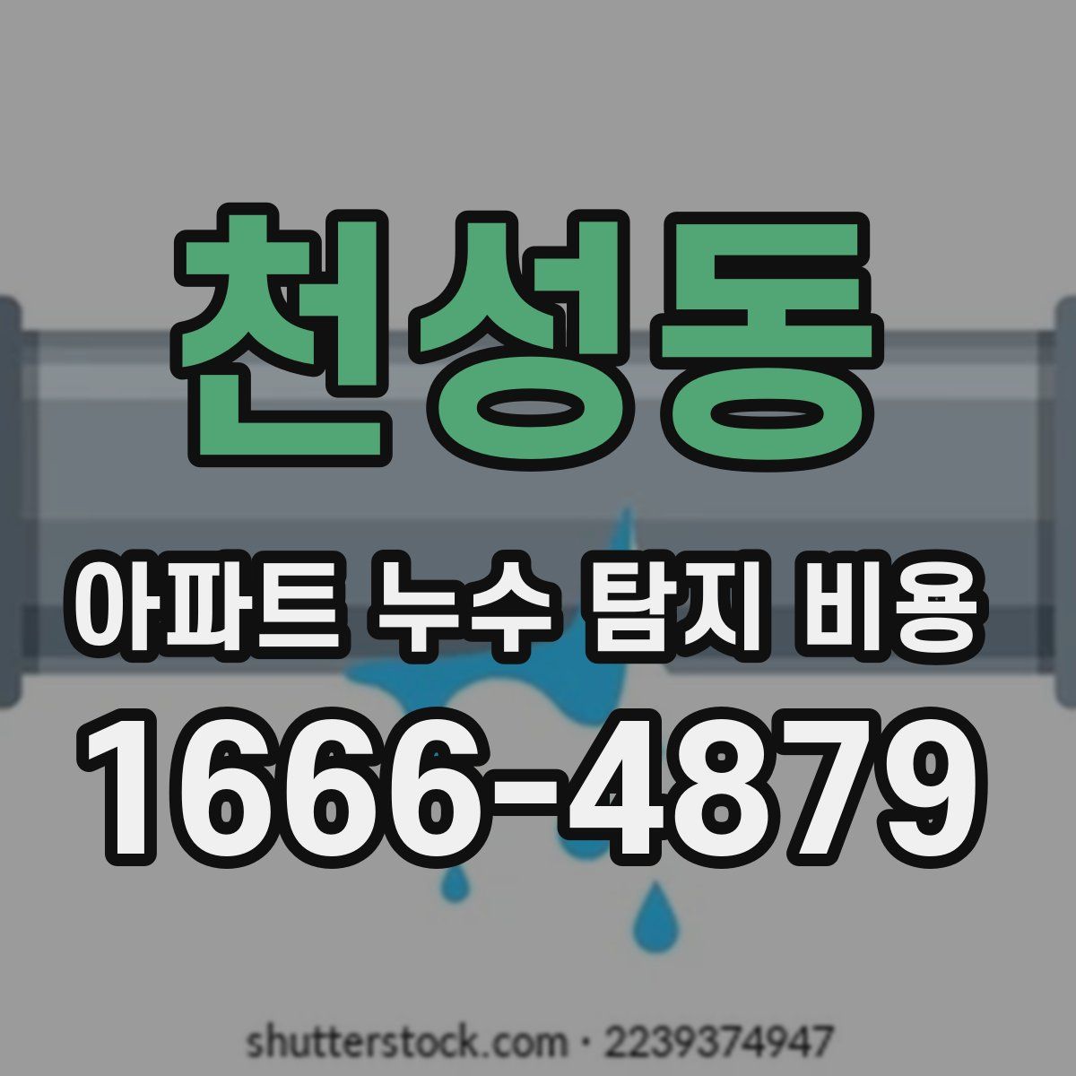 천성동 아파트 누수 탐지 비용