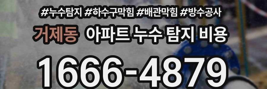 거제동 아파트 누수 탐지 비용
