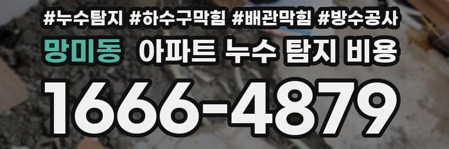 망미동 아파트 누수 탐지 비용