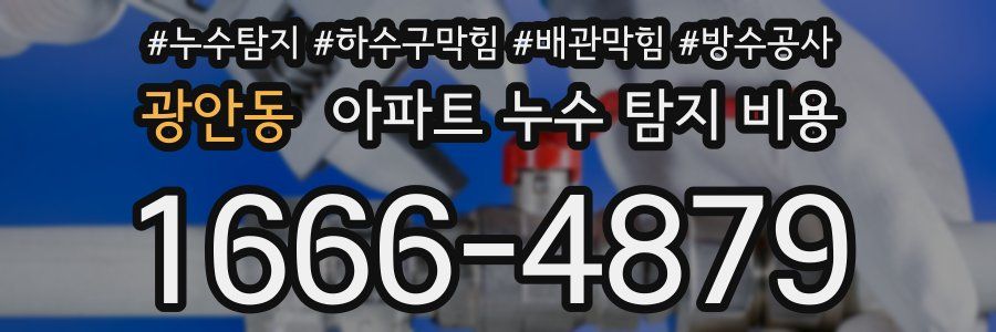 광안동 아파트 누수 탐지 비용