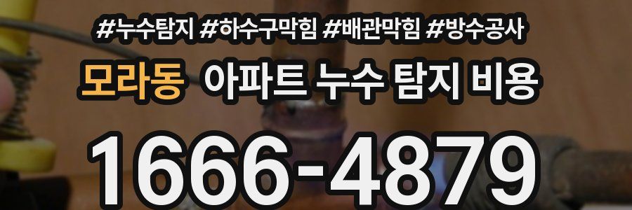모라동 아파트 누수 탐지 비용