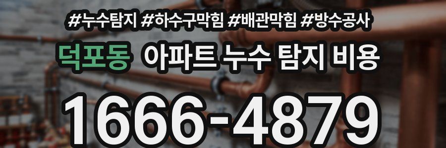 덕포동 아파트 누수 탐지 비용