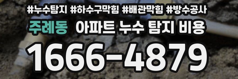 주례동 아파트 누수 탐지 비용
