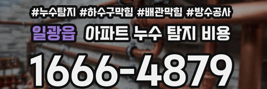일광읍 아파트 누수 탐지 비용