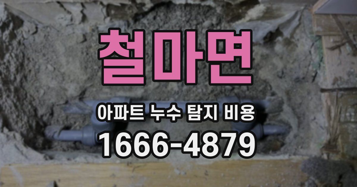 철마면 아파트 누수 탐지 비용