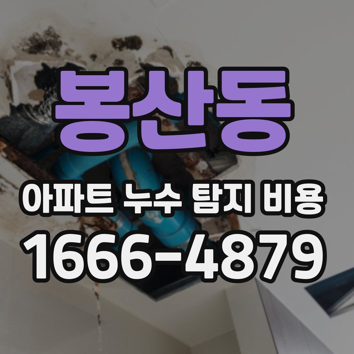 봉산동 아파트 누수 탐지 비용