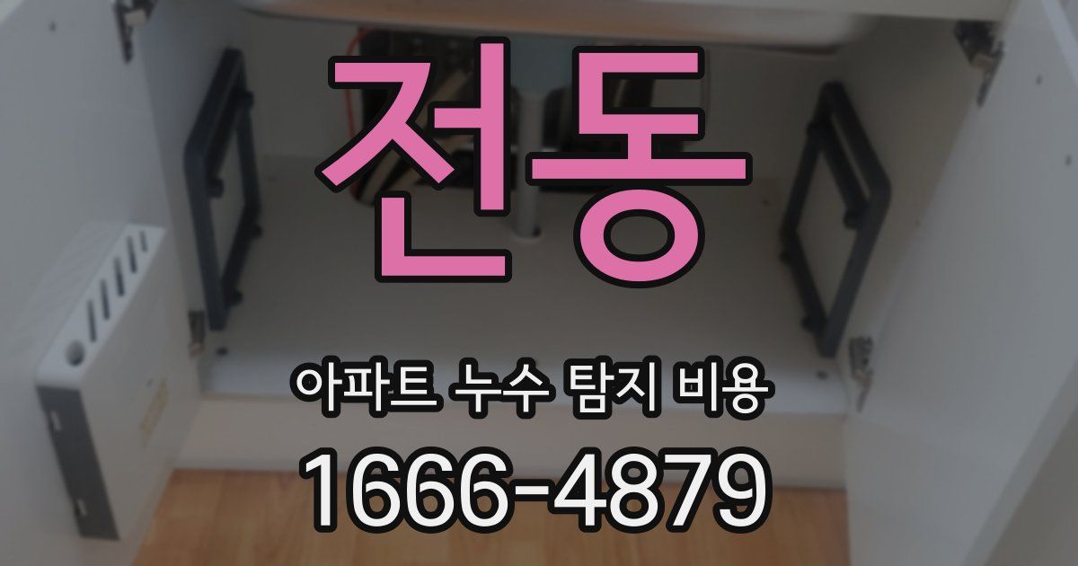 전동 아파트 누수 탐지 비용