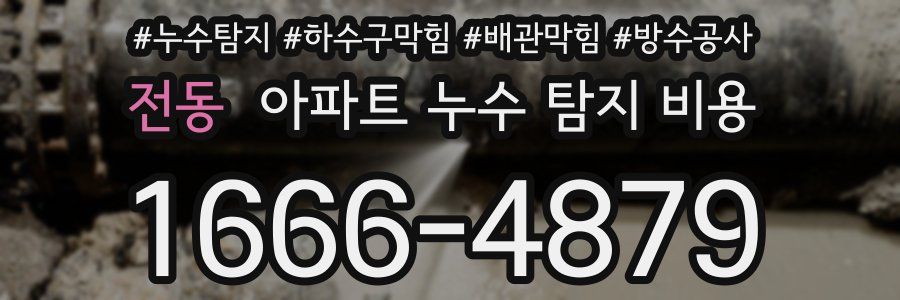 전동 아파트 누수 탐지 비용
