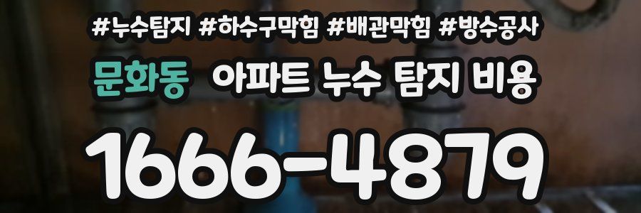 문화동 아파트 누수 탐지 비용