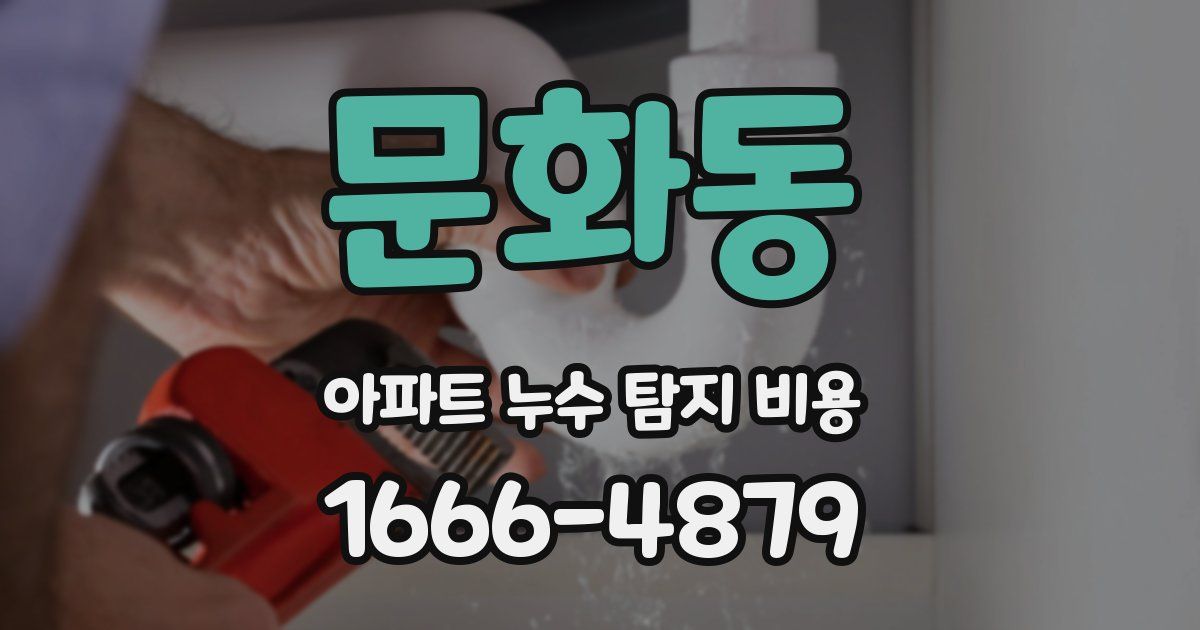 문화동 아파트 누수 탐지 비용