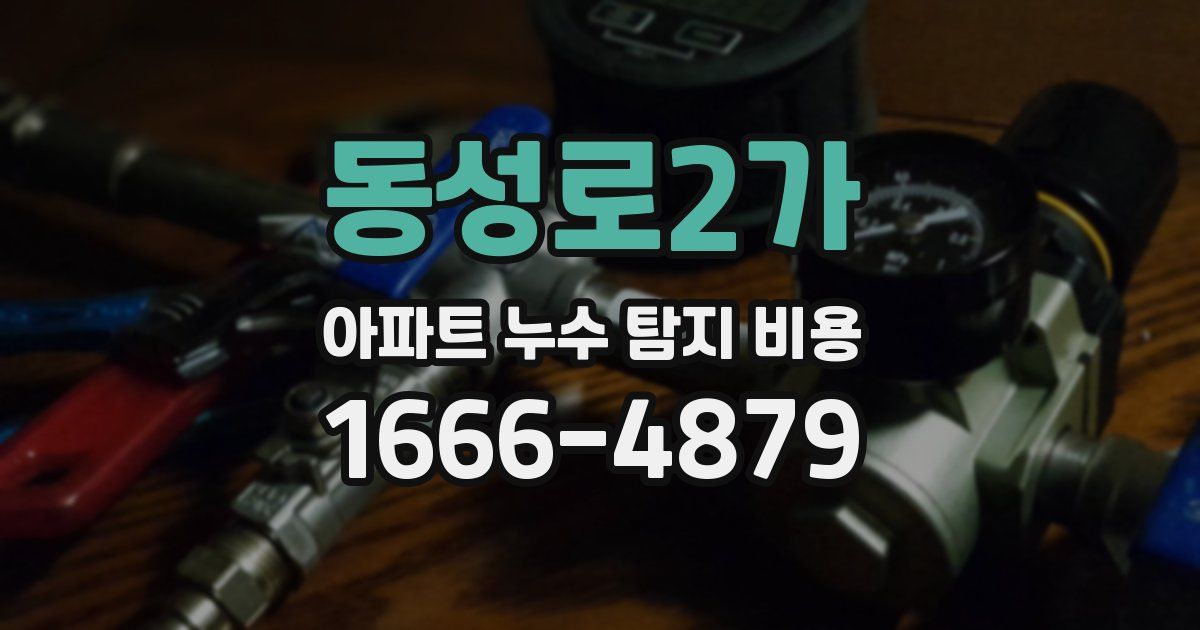 동성로2가 아파트 누수 탐지 비용