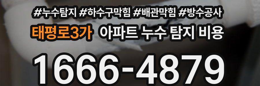태평로3가 아파트 누수 탐지 비용