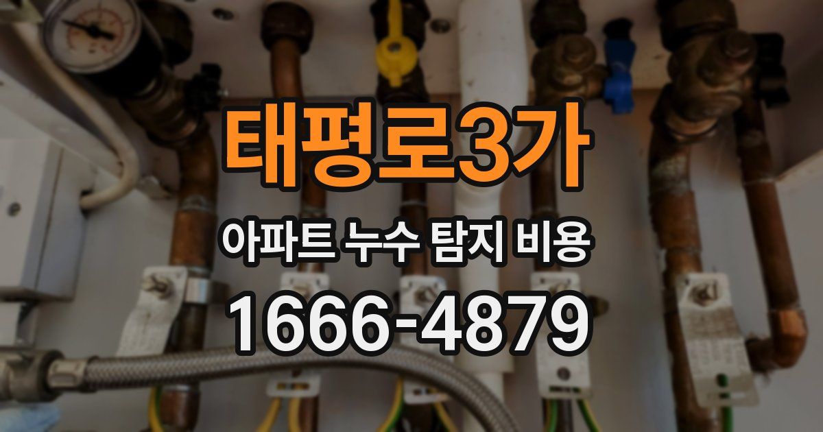 태평로3가 아파트 누수 탐지 비용