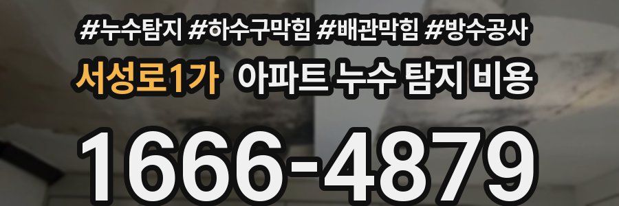서성로1가 아파트 누수 탐지 비용