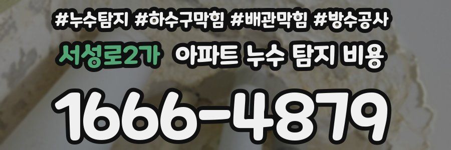 서성로2가 아파트 누수 탐지 비용