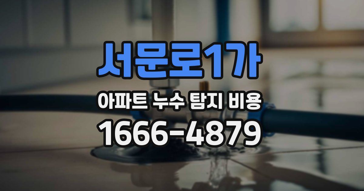 서문로1가 아파트 누수 탐지 비용