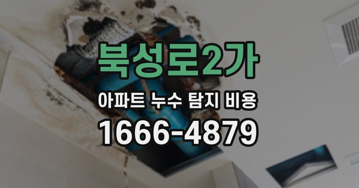 북성로2가 아파트 누수 탐지 비용