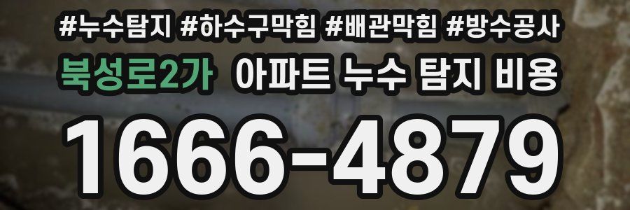 북성로2가 아파트 누수 탐지 비용