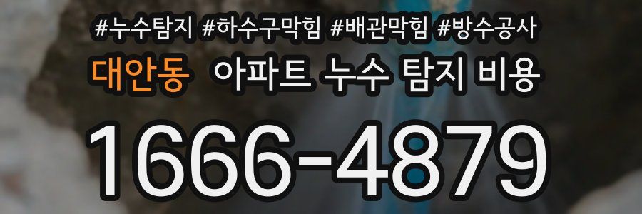 대안동 아파트 누수 탐지 비용