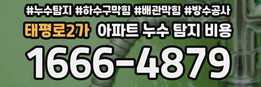 태평로2가 아파트 누수 탐지 비용