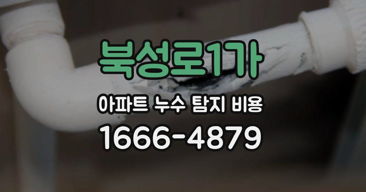 북성로1가 아파트 누수 탐지 비용