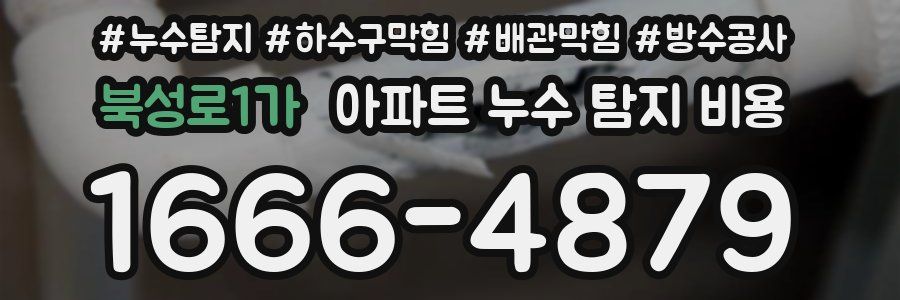 북성로1가 아파트 누수 탐지 비용