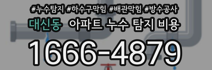 대신동 아파트 누수 탐지 비용