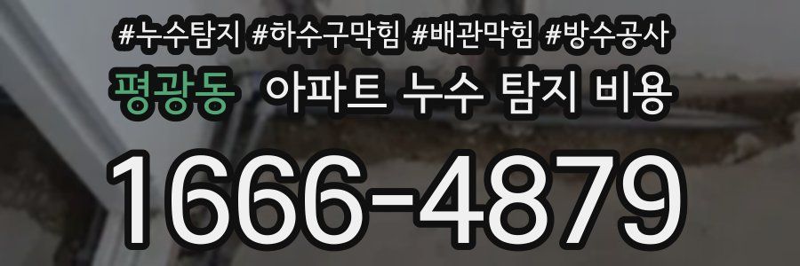 평광동 아파트 누수 탐지 비용