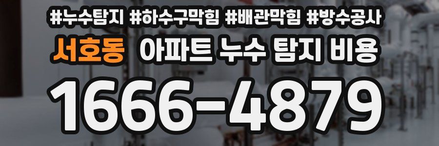 서호동 아파트 누수 탐지 비용