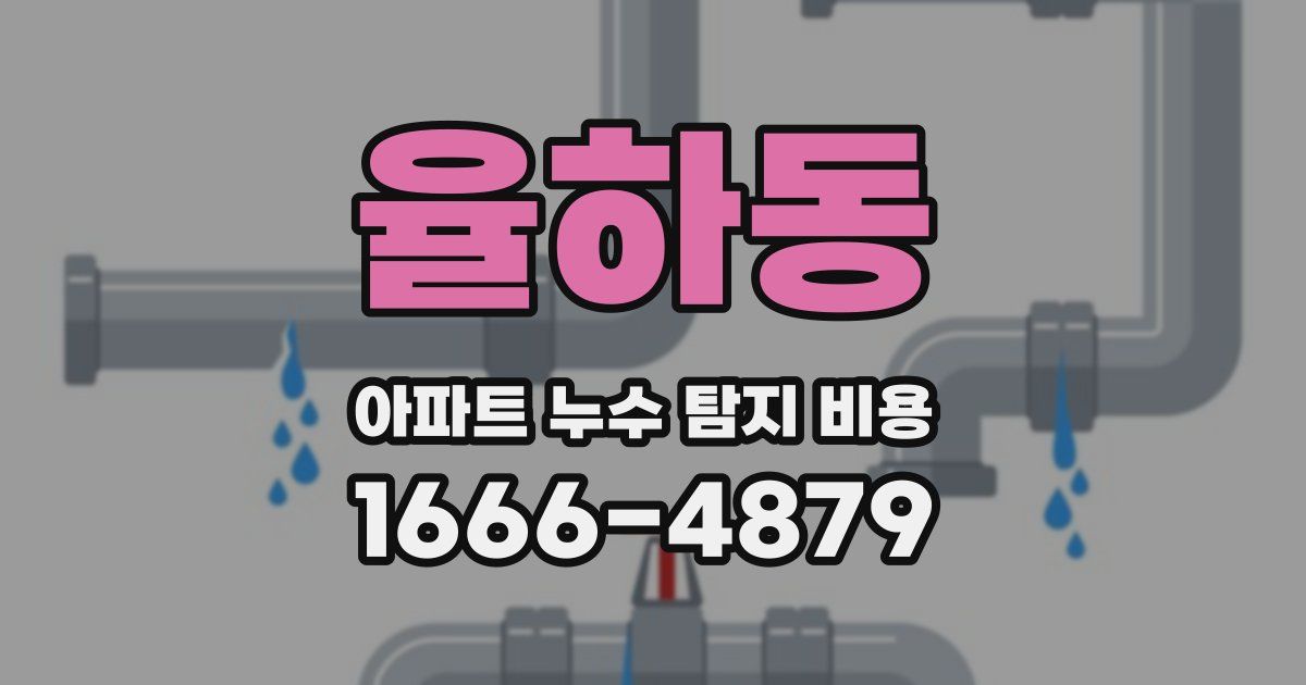 율하동 아파트 누수 탐지 비용