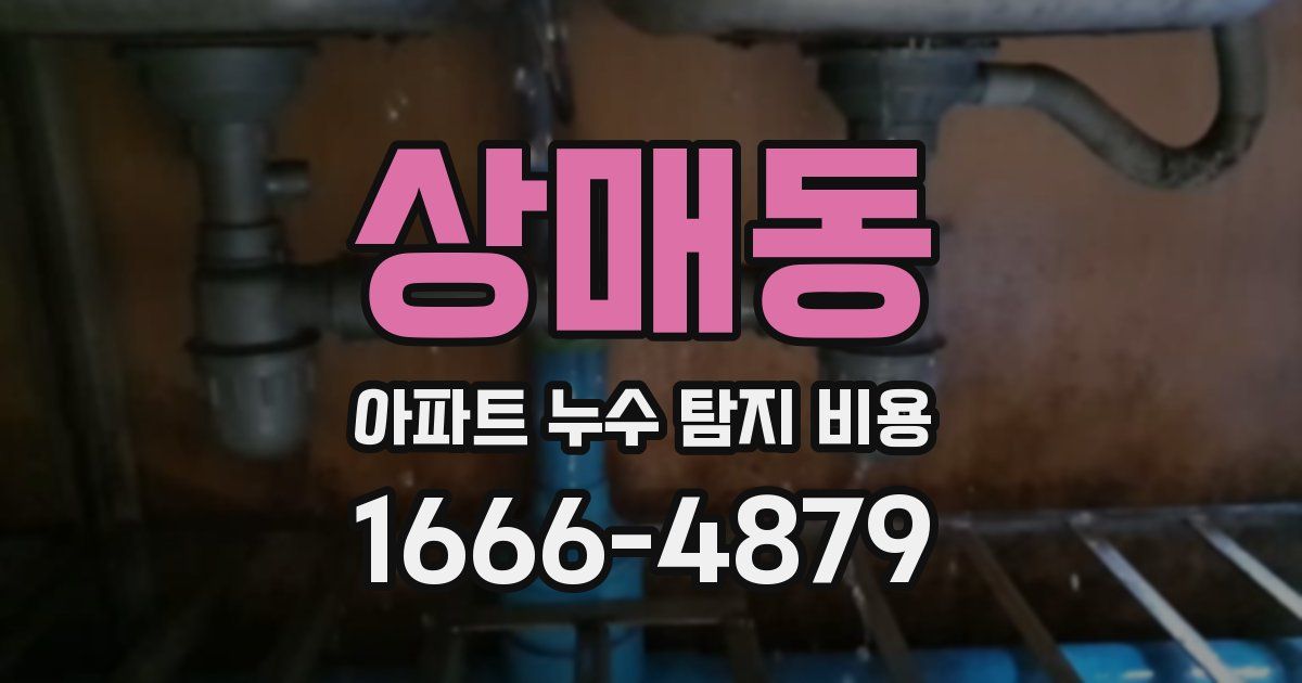 상매동 아파트 누수 탐지 비용