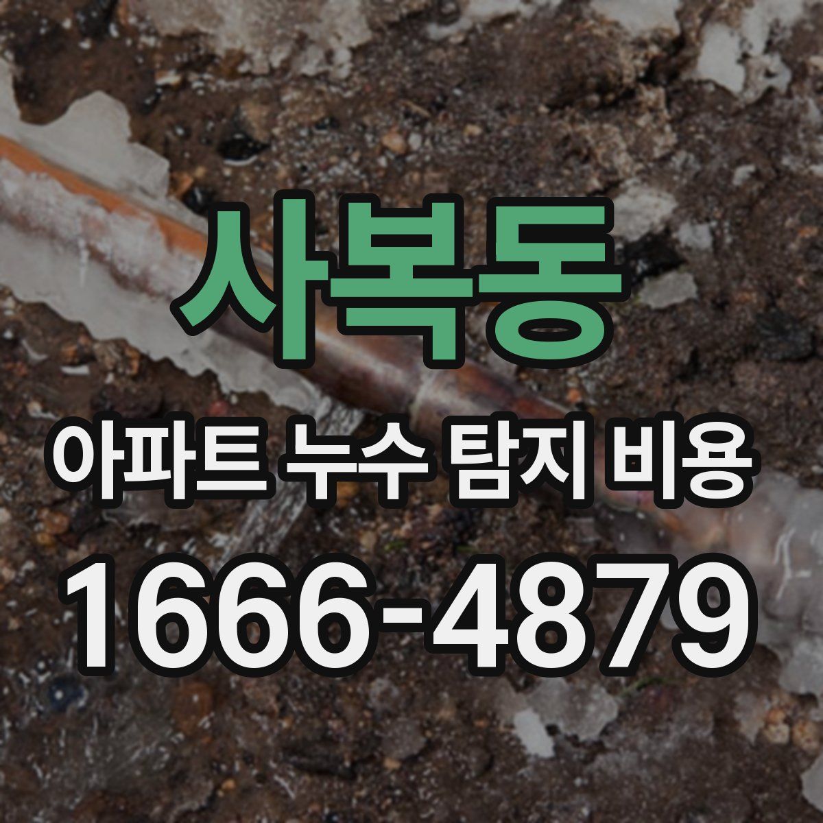 사복동 아파트 누수 탐지 비용