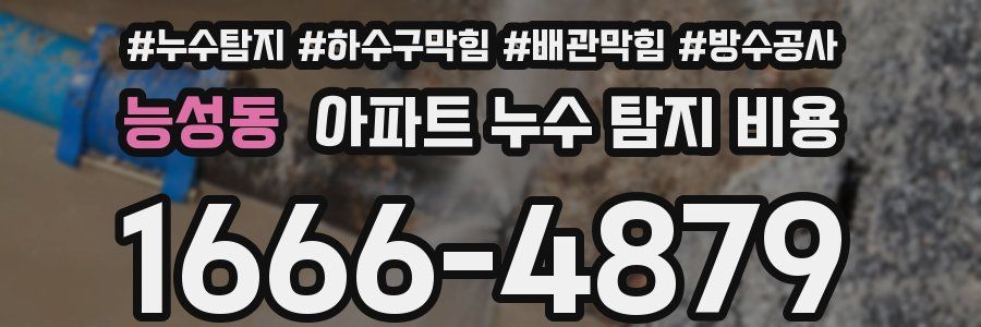 능성동 아파트 누수 탐지 비용