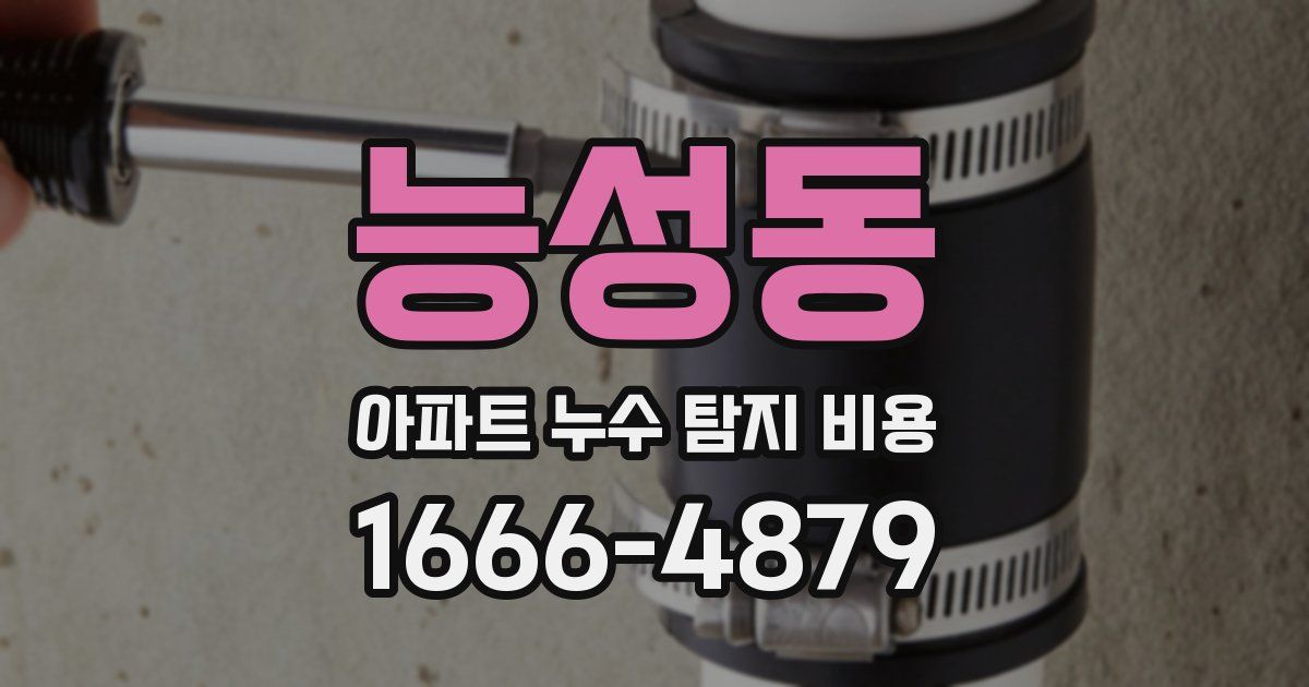 능성동 아파트 누수 탐지 비용