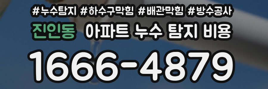 진인동 아파트 누수 탐지 비용