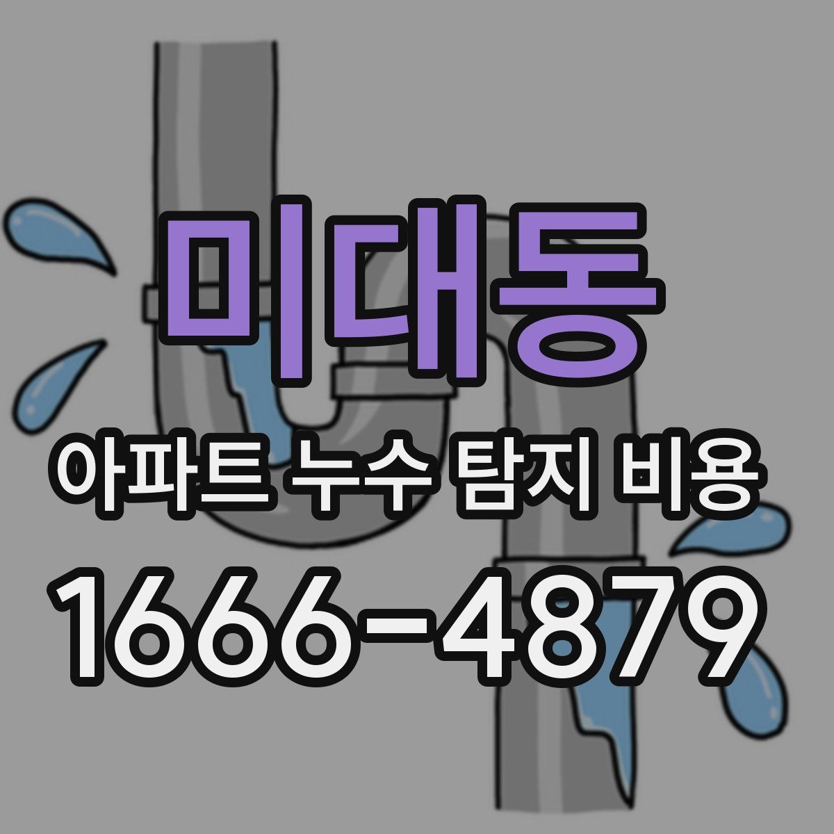 미대동 아파트 누수 탐지 비용
