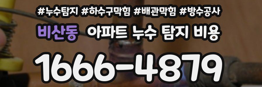비산동 아파트 누수 탐지 비용