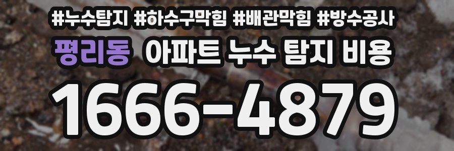 평리동 아파트 누수 탐지 비용