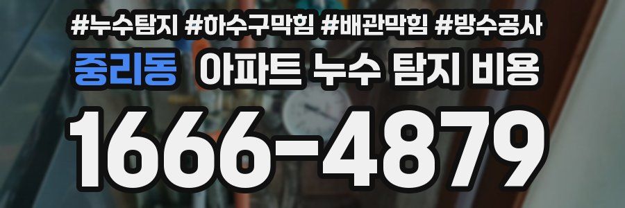 중리동 아파트 누수 탐지 비용