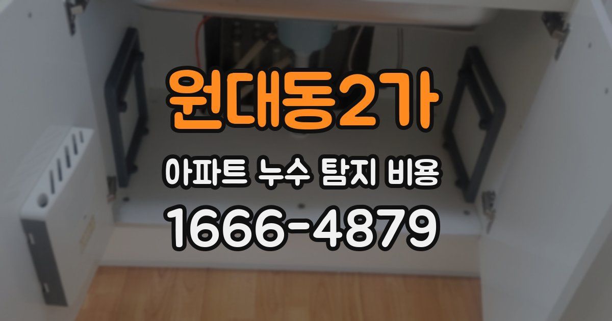 원대동2가 아파트 누수 탐지 비용