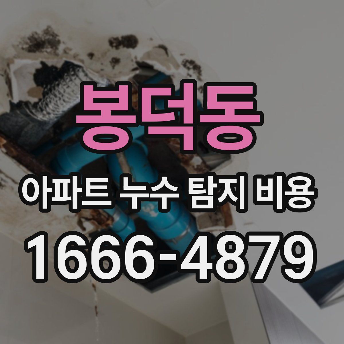 봉덕동 아파트 누수 탐지 비용