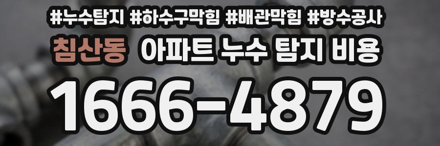 침산동 아파트 누수 탐지 비용