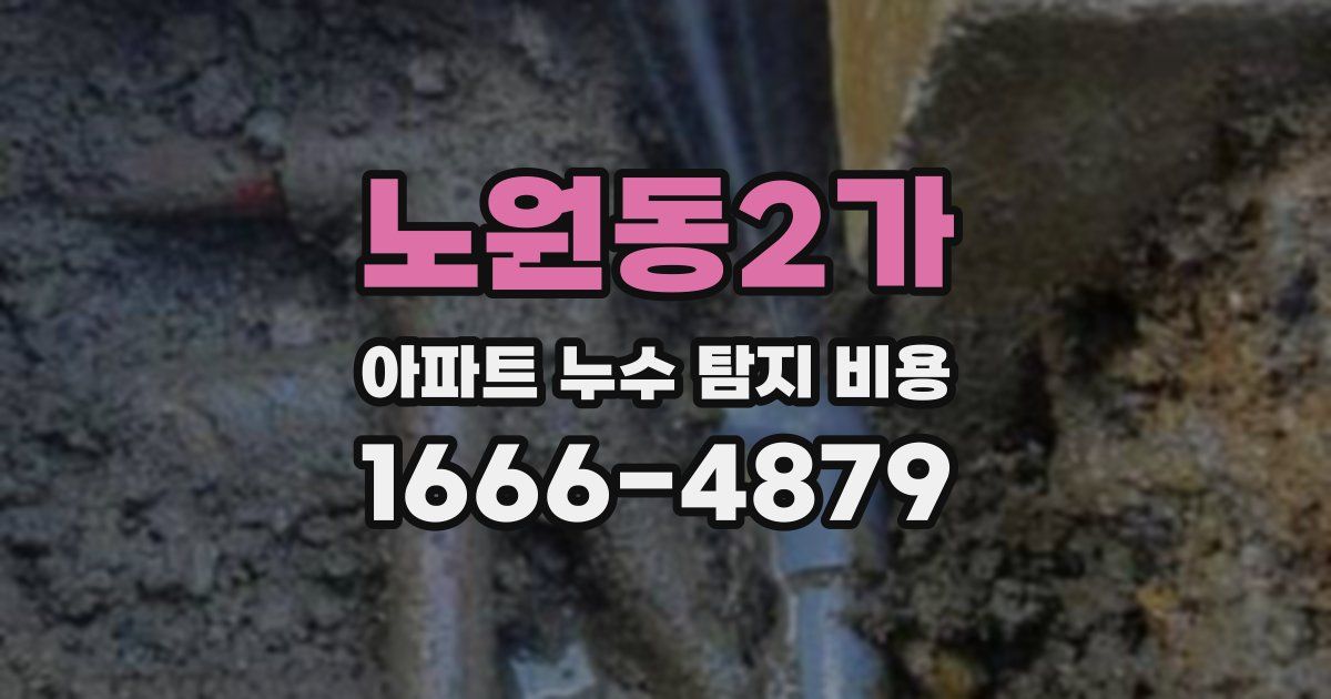 노원동2가 아파트 누수 탐지 비용