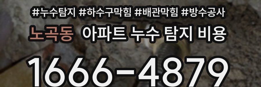 노곡동 아파트 누수 탐지 비용