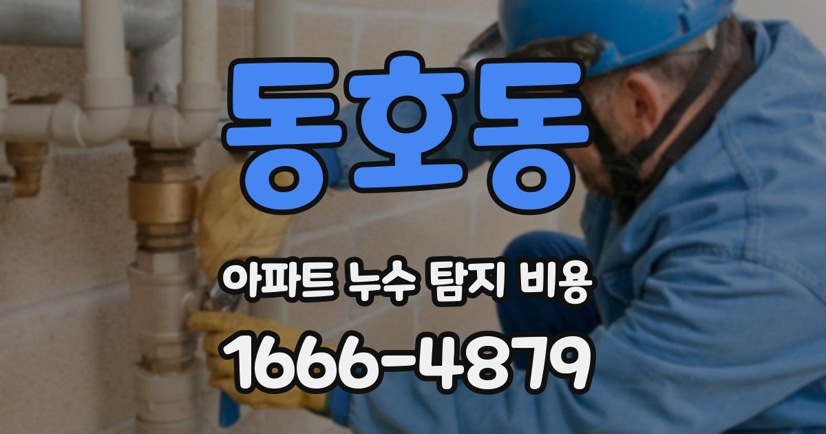 동호동 아파트 누수 탐지 비용