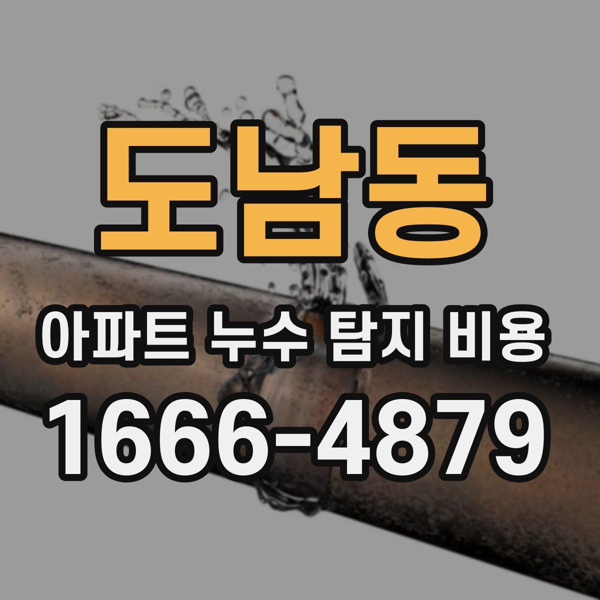 도남동 아파트 누수 탐지 비용